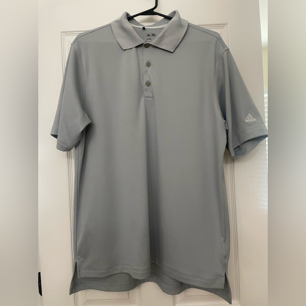 *LIKE NEW* gray Adidas Climalite polo